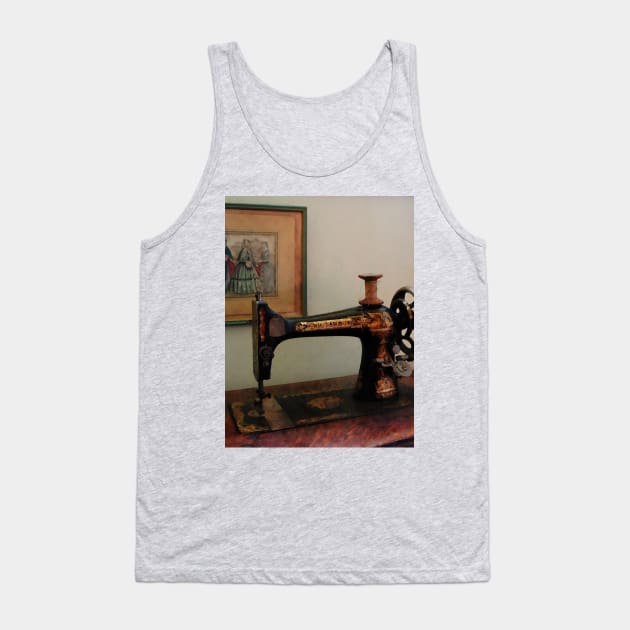 Sewing - Sewing Machine and Lithograph Tank Top by SusanSavad